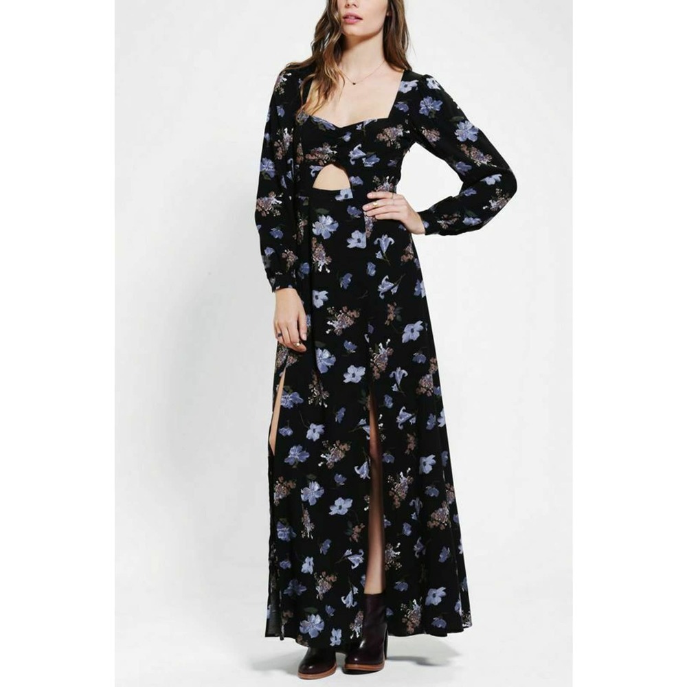 Reformed Reformation Cut Out Floral Maxi Dress